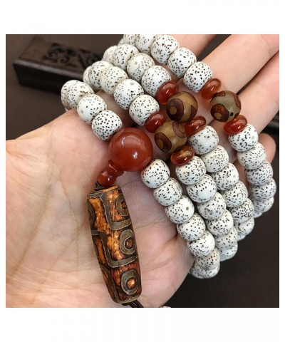 9mm Natural Xingyue Bodhi Seed 108 Mala Bracelet for Women with Dzi Bead Buddhist Necklace Prayer Beads 9mm-Aged Dzi Bead $13...