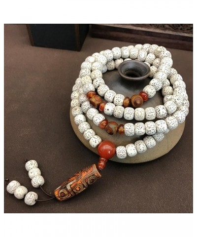 9mm Natural Xingyue Bodhi Seed 108 Mala Bracelet for Women with Dzi Bead Buddhist Necklace Prayer Beads 9mm-Aged Dzi Bead $13...