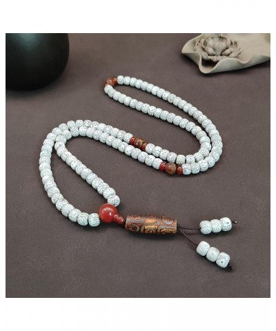 9mm Natural Xingyue Bodhi Seed 108 Mala Bracelet for Women with Dzi Bead Buddhist Necklace Prayer Beads 9mm-Aged Dzi Bead $13...