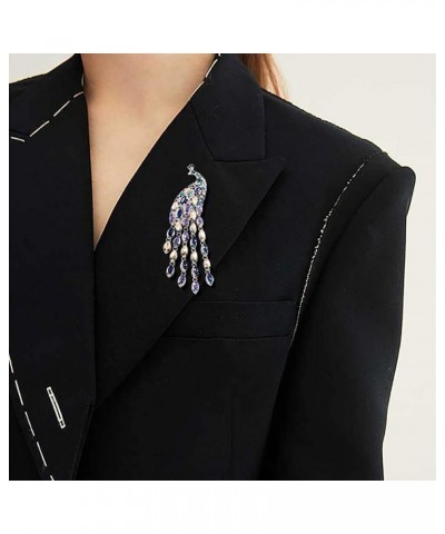 Brooch Pin for Women Girls Fashion Rhinestone Peacock Tassel Brooch Lapel Pin Sweater Collar Scarves Dress Jackets Backpacks ...