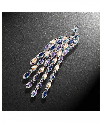 Brooch Pin for Women Girls Fashion Rhinestone Peacock Tassel Brooch Lapel Pin Sweater Collar Scarves Dress Jackets Backpacks ...