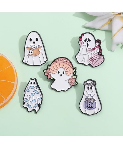 Halloween Cute Ghost Enamel Pins for Backpacks Enamel Brooches Button Pins Bulk Kawaii Accessories Novelty Cartoon Animal Fun...