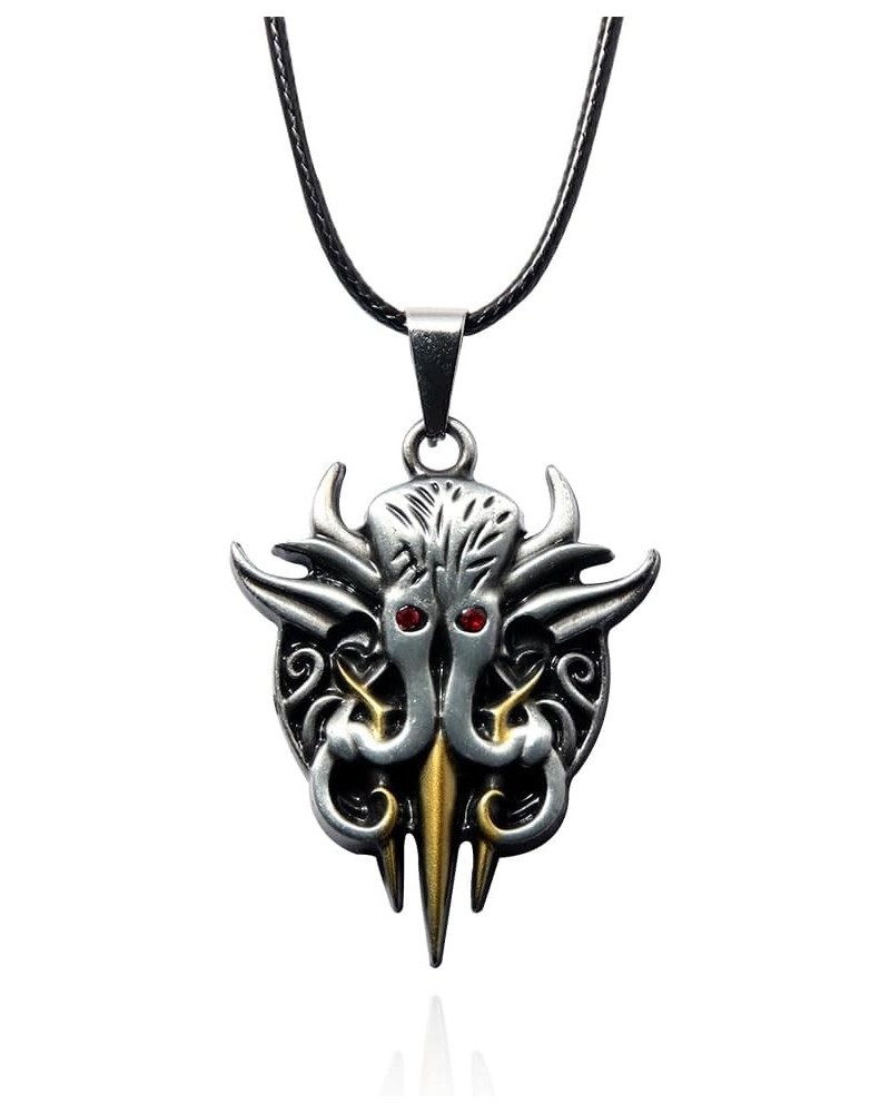 BG3 Baldur Merch Ghost Skull Head Keychain Necklace Pendant Crest Cosplay Props Game Accessories Gate Metal Badge Necklace $8...