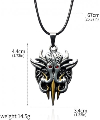 BG3 Baldur Merch Ghost Skull Head Keychain Necklace Pendant Crest Cosplay Props Game Accessories Gate Metal Badge Necklace $8...