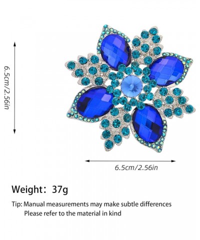 Premium Maple Leaf Brooch for Women Rhinestone Crystal Leaf Brooch Pin Maple Leaf Brooch B-blue $8.54 Brooches & Pins