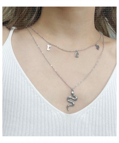 Reputation Snake Necklace for Women Layered Gold Snake Necklace Reputation Necklace Outfit For Eras Music Lover Singer Song F...