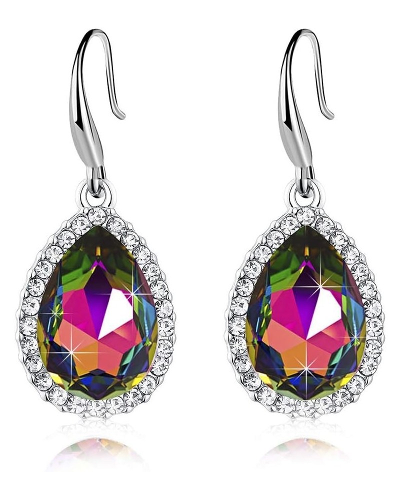 Austrian Crystal Teardrop Dangle Drop Earrings for Women Dangling 14K Gold Plated Hypoallergenic Jewelry Vitrail Medium $9.20...