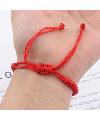 2024 New Year of Dragon Red String Braided Bracelet Handwoven Adjustable Chinese Zodiac Animal Dragon Charm Bracelet Lucky Fe...