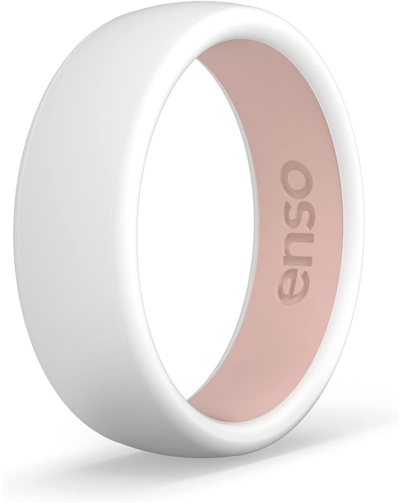 Dual Tone Silicone Wedding Ring – Two Tone Hypoallergenic Wedding Band – Comfortable Band for Active Lifestyle - Medical Grad...