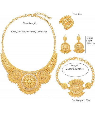 African Jewelry for Women 24K Gold Plated Jewelry Sets Earrings Bracelet Ring Set African Wedding Bridal Gifts SJ-324 $11.18 ...