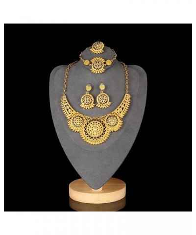 African Jewelry for Women 24K Gold Plated Jewelry Sets Earrings Bracelet Ring Set African Wedding Bridal Gifts SJ-324 $11.18 ...