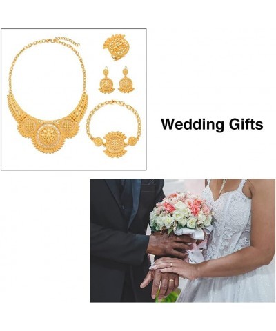 African Jewelry for Women 24K Gold Plated Jewelry Sets Earrings Bracelet Ring Set African Wedding Bridal Gifts SJ-324 $11.18 ...