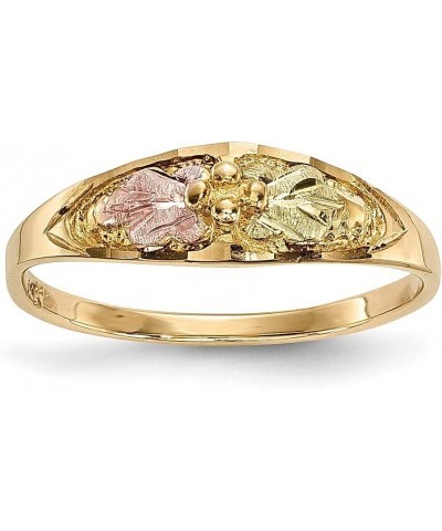 10k Tri Color Black Hills Gold Ring Flower Leaf Fine Jewelry For Women Gifts For Her $86.01 Rings