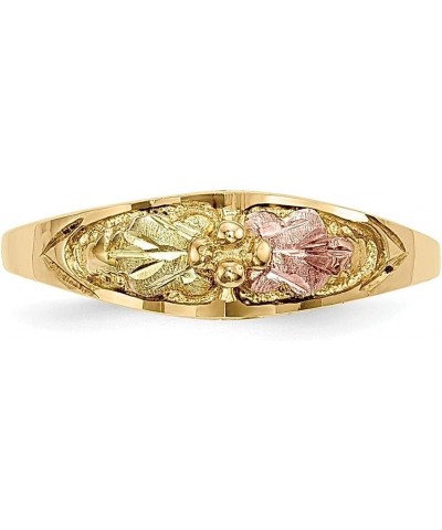 10k Tri Color Black Hills Gold Ring Flower Leaf Fine Jewelry For Women Gifts For Her $86.01 Rings