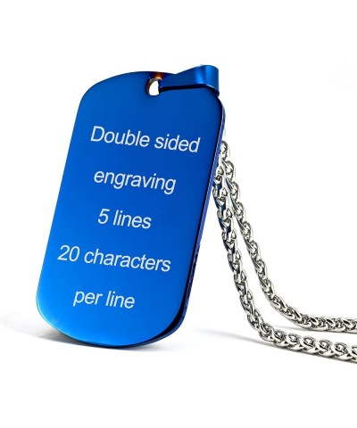 Personalized Dog Tag - Custom Picture Photo Text Engraving Stainless Steel Pendant Necklace key chains for Men Women Couples ...