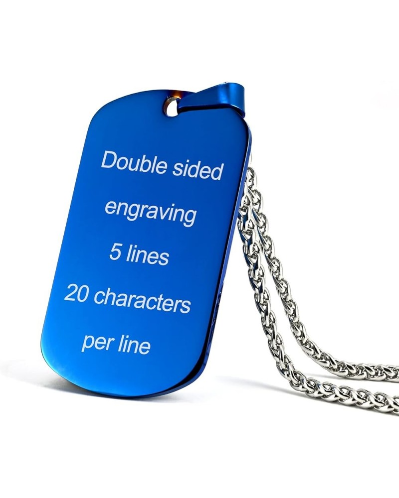 Personalized Dog Tag - Custom Picture Photo Text Engraving Stainless Steel Pendant Necklace key chains for Men Women Couples ...