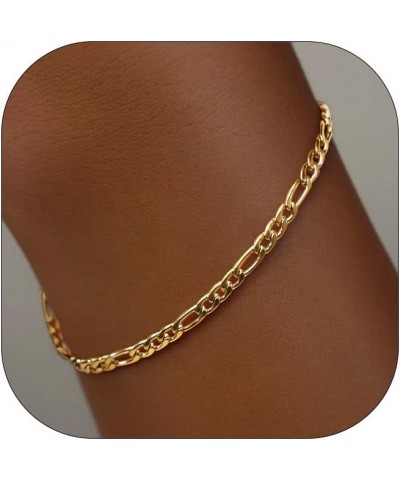 Gold Bracelets for Women Trendy, 14K Real Gold Plated Jewelry Waterproof, 7"+2" Adjustable Link Chain Bracelet, Dainty Gold P...