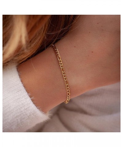 Gold Bracelets for Women Trendy, 14K Real Gold Plated Jewelry Waterproof, 7"+2" Adjustable Link Chain Bracelet, Dainty Gold P...