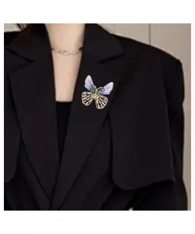 3Pcs Butterfly Crystal Brooch Pins Transparent Wings Butterfly Sweater Coat Collar Pin Weddings Office Party Scarf Pin Jewelr...