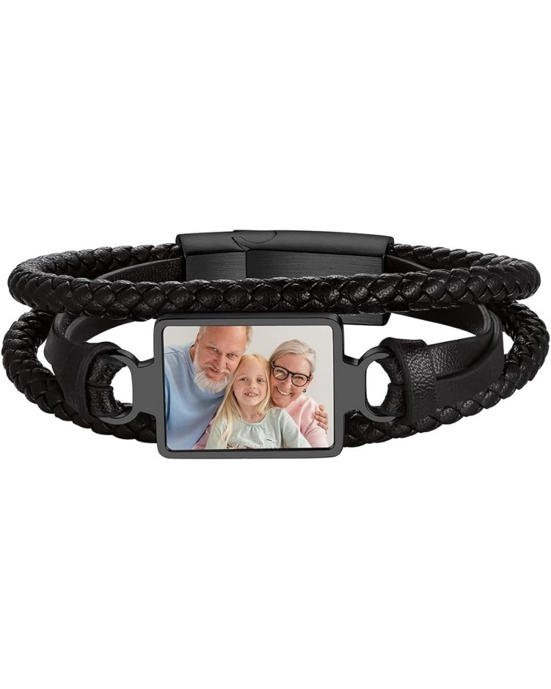 Women Men Bracelet with Picture Inside,Custom Picture Bracelet Personalized Photo Jewelry Gifts for Christams (with Gift Pack...