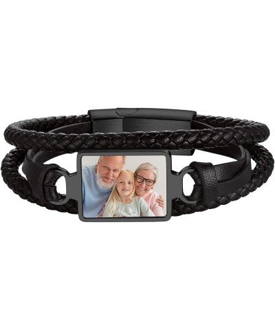 Women Men Bracelet with Picture Inside,Custom Picture Bracelet Personalized Photo Jewelry Gifts for Christams (with Gift Pack...