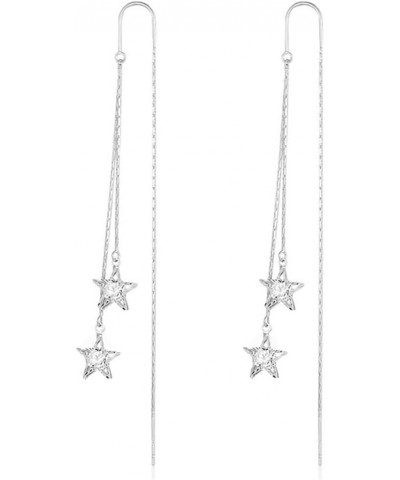 Meteor Star Pendant Earrings for Women Girls Jewelry Gold Silver Lucky Star Dangle Earrings Long Star Tassel Drop Earrings Ta...