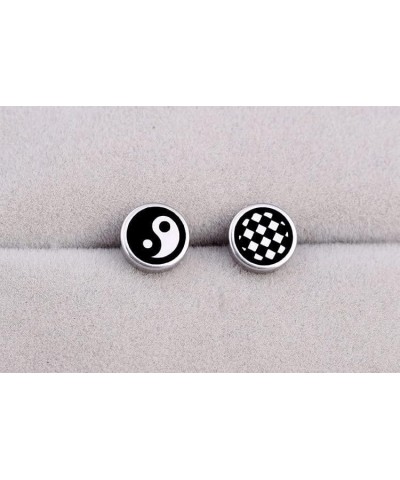 Balancing Duality Yin and Yang Symbol Tai Chi Bagua Yin Yang Life Balance Earrings for Women Girls Inspiration Jewelry stud3 ...