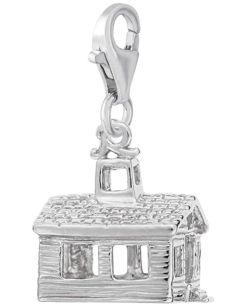 School House Charm with Lobster Clasp White Gold $27.08 Bracelets