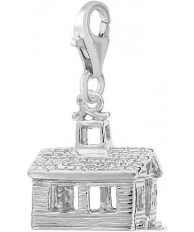 School House Charm with Lobster Clasp White Gold $27.08 Bracelets