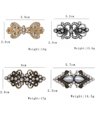 Vintage Sweater Shawl Clip Cardigan Collar Clip Cape Cloak Clips Retro Rhinestone Clip Dress Shirt Brooch Clip for Women Girl...