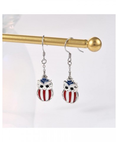 American Flag Earrings 925 Sterling Silver 4th of July Earrings US Flag Earrings for Women Independence Day Earrings Celebrat...