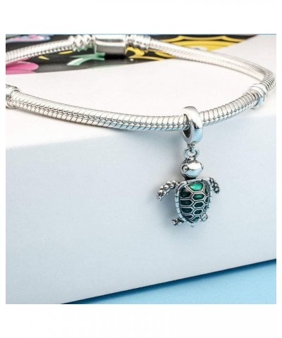 Mermaid Charms Original 925 Sterling Silver Charms Animal Charm Bracelets for Women European Snake Chain Bracelet Sea Turtle ...