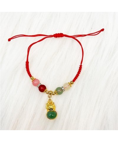 2024 Chinese Zodiac Dragon Bracelet New Year Auspicious Lucky Dragon Bead Red Woven Rope Adjustable Bracelet for Women Men Ne...