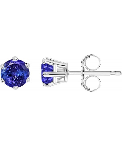 1/2-10 Carat Total Weight Tanzanite Stud Earrings 6 Prong Screw Back White Gold 0.75 carats $664.57 Earrings