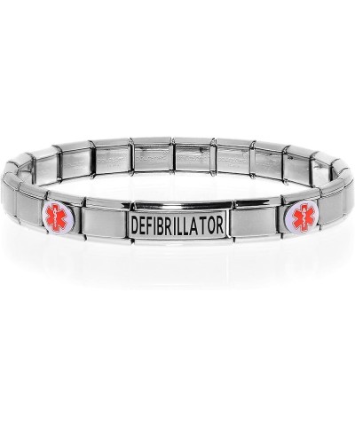 Medical Alert ID Bracelet for patients on Blood Thinners, with Pacemaker or defibrillator implant with Customize Fitting - St...