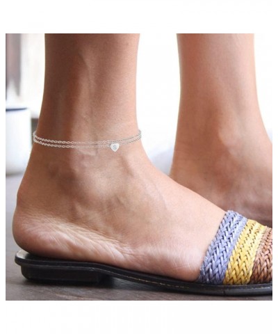 Initial Ankle Bracelets for Women Silver Anklets for Women Gold Letter Anklet with Initials Gold Anklets for Women Initial Fo...