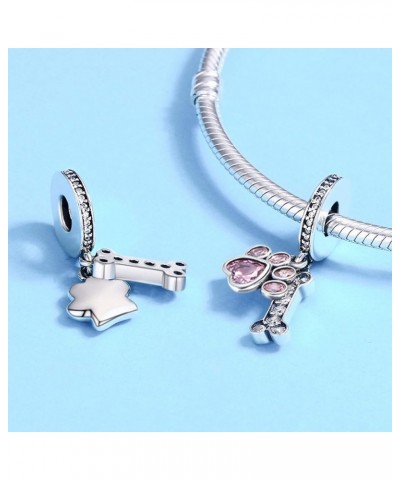 Love Heart Dangle Charm fit Charms Bracelet I Love You to the Moon and Back Charm Gifts for Mother Dog $7.79 Bracelets