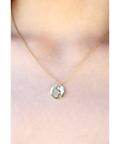 State Necklace 14K Gold-Dipped Pendant on Adjustable 16”-18” Chain Hawaii $10.57 Necklaces