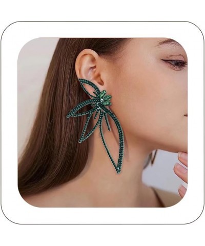 Sparkly Full Rhinestones Studs Earrings Statement Huge Butterfly Earrings Exaggerated Big Large Wing Earrings for Women Girls...