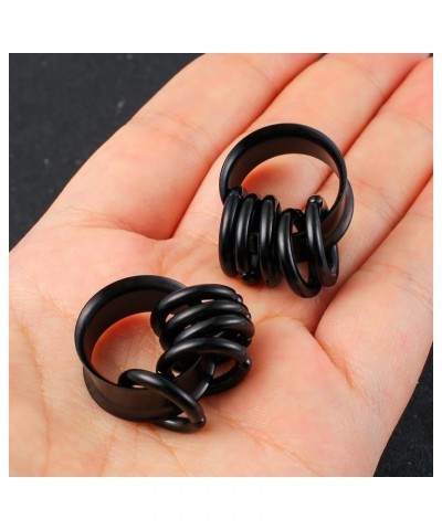 1 pair Ear Gauges with 10 pcs Rings Hypoallergenic 316 Stainless Steel ear weight Ear Stretchers Plus Tunnels (0G-1") 8mm-25m...