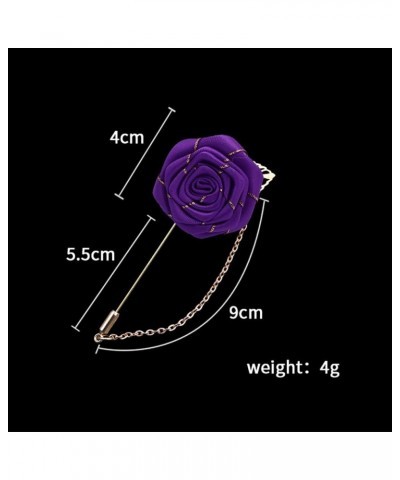 3D Brooch Rose Flower Suits Brooches Collar Gold Leaf Tassel Pin Wedding Chain Jewelry Accessory Red wine $8.25 Brooches & Pins