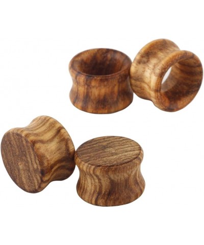 Pair Vintage Brown Natural Wood Double Flared Ear Tunnels Expander Plugs Stretcher 12mm-1/2'' $6.88 Body Jewelry