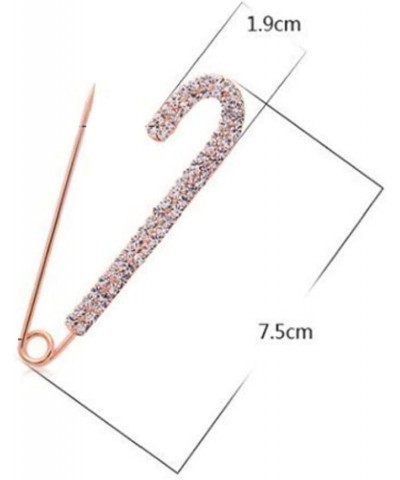 Women Crystal Big Safety Pin Jewelry Brooch Knit Scarf Lapel or Collar Brooch Pin Rose Gold $4.25 Brooches & Pins