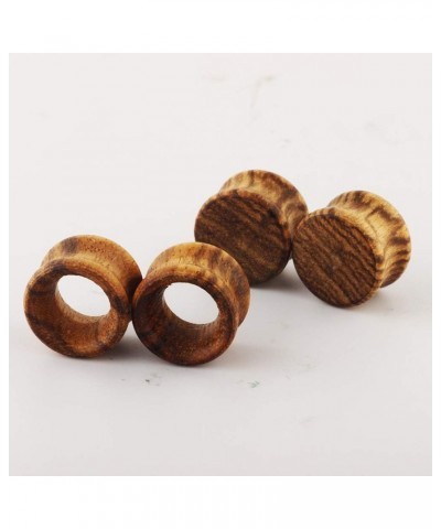 Pair Vintage Brown Natural Wood Double Flared Ear Tunnels Expander Plugs Stretcher 12mm-1/2'' $6.88 Body Jewelry