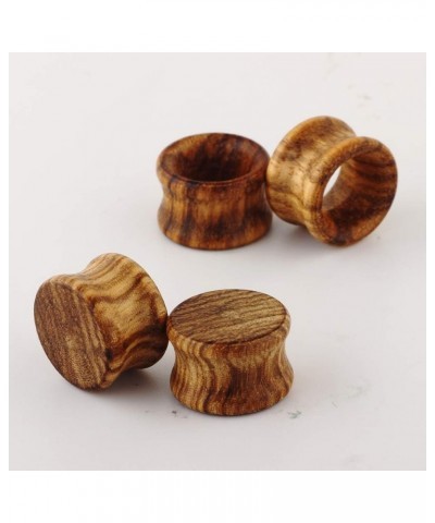 Pair Vintage Brown Natural Wood Double Flared Ear Tunnels Expander Plugs Stretcher 12mm-1/2'' $6.88 Body Jewelry