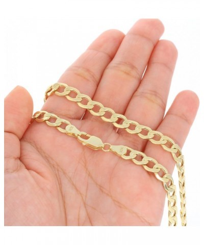 10k Yellow Gold 6.5mm Cuban Curb Link Chain Bracelet, Mens Womens Jewelry 7" 7.5" 8" 8.5" 9 Yellow 8 $135.24 Bracelets