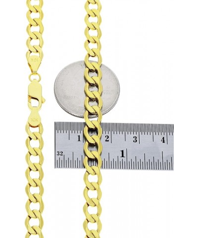 10k Yellow Gold 6.5mm Cuban Curb Link Chain Bracelet, Mens Womens Jewelry 7" 7.5" 8" 8.5" 9 Yellow 8 $135.24 Bracelets