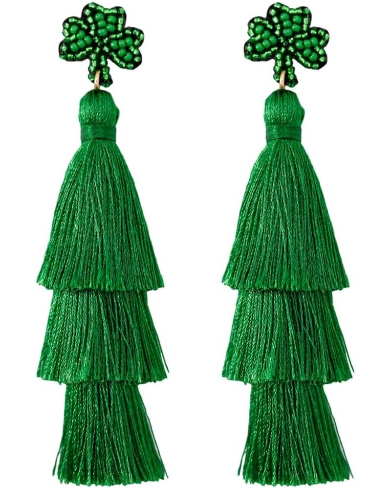 Tassel Dangle Earrings,Mardigras Tassel earrings, St Patricks Day Earrings,Thanksgiving Christmas Earrings,Costumes Decoratio...