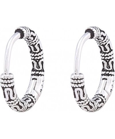 Dollandd Vintage Hoop Earrings Round Small Hoop Earring Antique Lightweight Balinese Earring for Men Women $3.28 Earrings