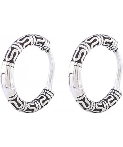 Dollandd Vintage Hoop Earrings Round Small Hoop Earring Antique Lightweight Balinese Earring for Men Women $3.28 Earrings